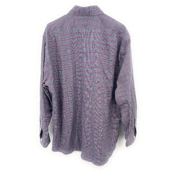 Peter Millar NANOLUXE Mens‎ Shirt Size XL Blue Long Sleeve Ease Care 17.5 - Picture 3 of 4